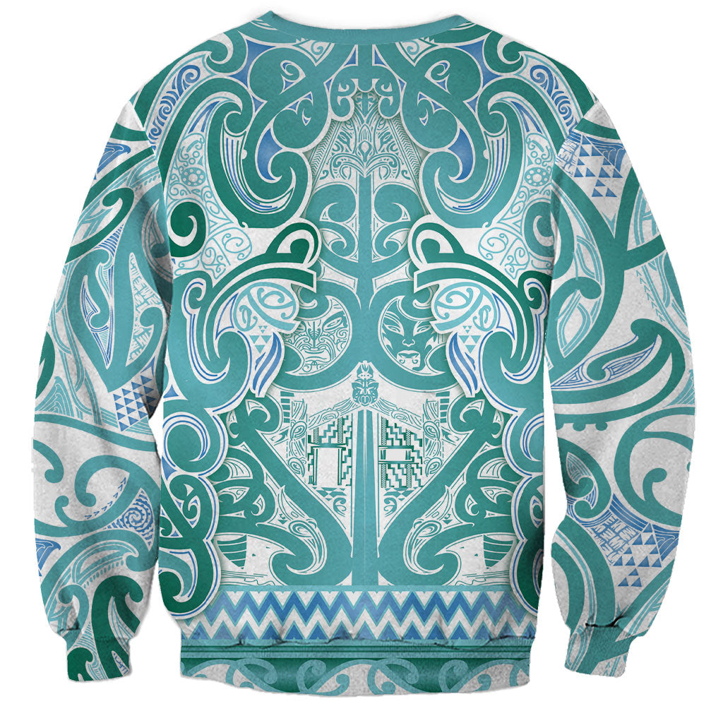 Aotearoa Iwi Ngati Paoa Sweatshirt Maori Wharenui House Tribal Pattern