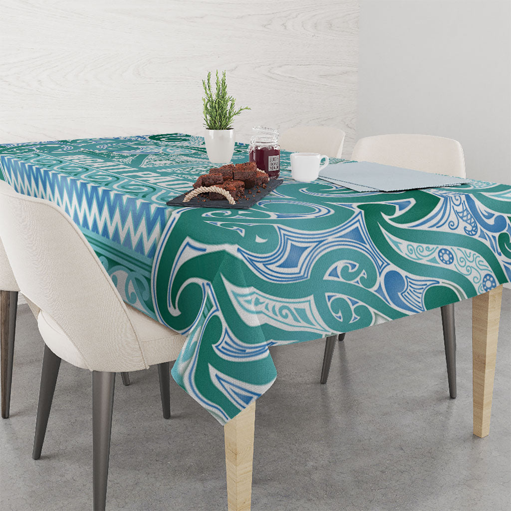 Aotearoa Iwi Ngati Paoa Tablecloth Maori Wharenui House Tribal Pattern