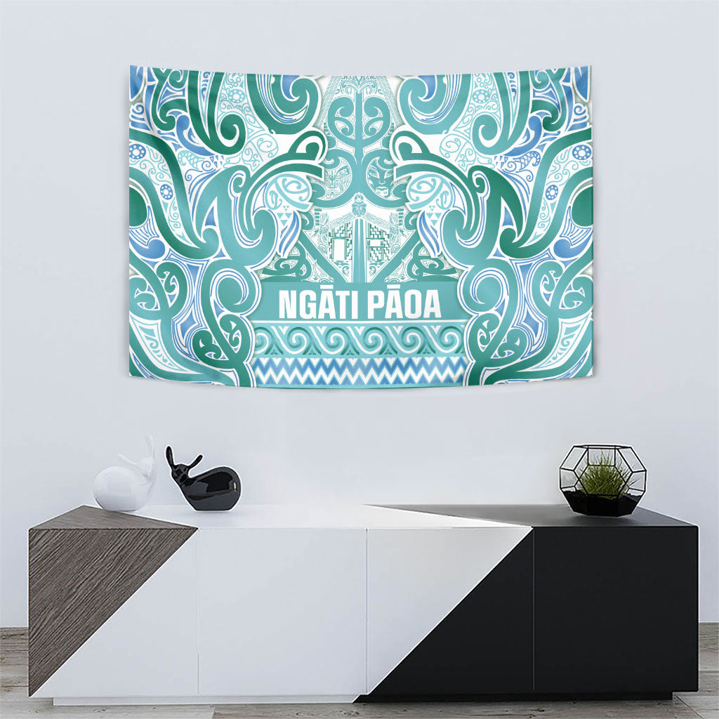 Aotearoa Iwi Ngati Paoa Tapestry Maori Wharenui House Tribal Pattern