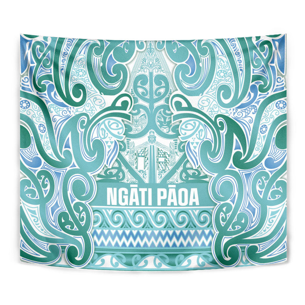 Aotearoa Iwi Ngati Paoa Tapestry Maori Wharenui House Tribal Pattern
