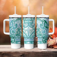 Aotearoa Iwi Ngati Paoa Tumbler With Handle Maori Wharenui House Tribal Pattern