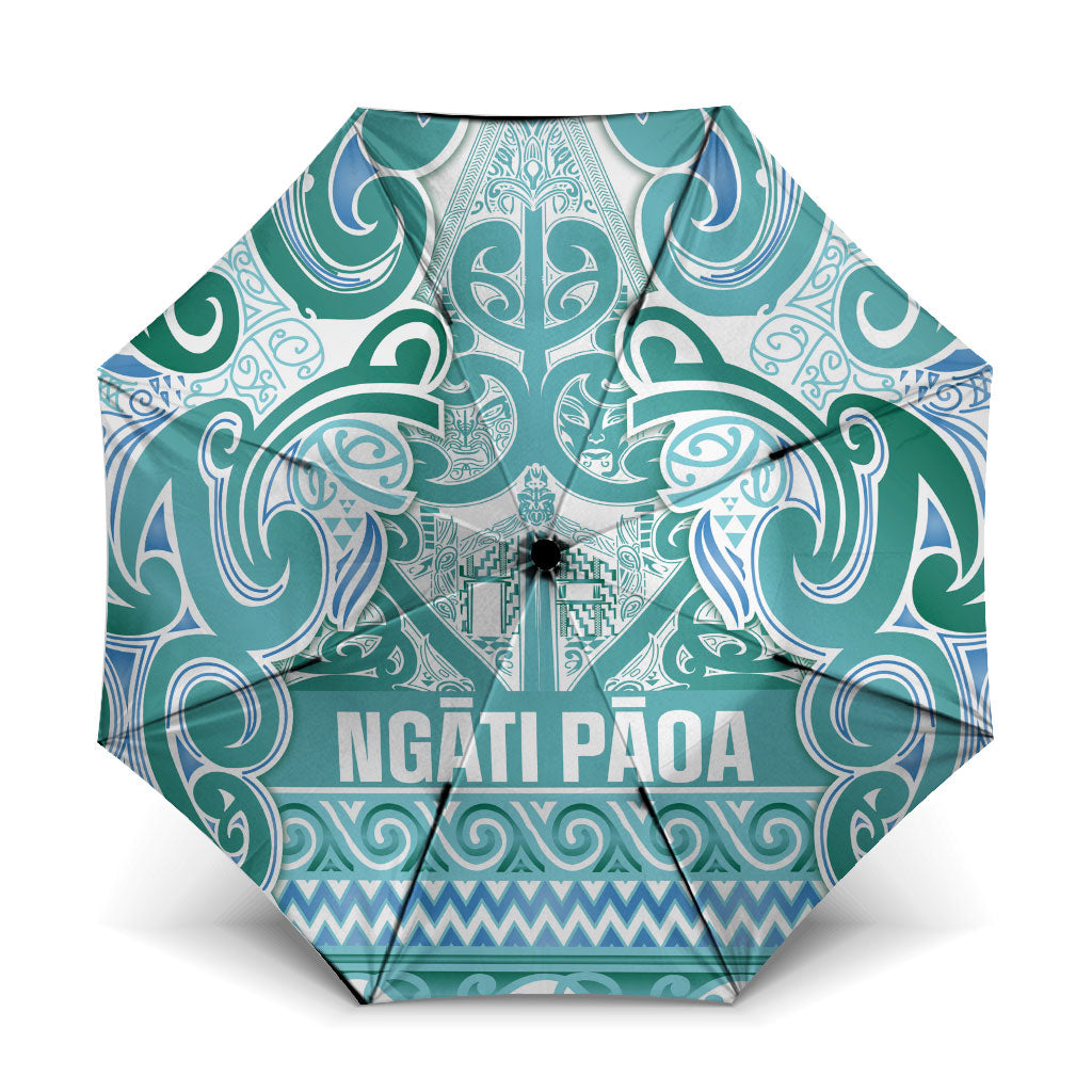 Aotearoa Iwi Ngati Paoa Umbrella Maori Wharenui House Tribal Pattern