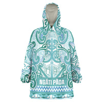 Aotearoa Iwi Ngati Paoa Wearable Blanket Hoodie Maori Wharenui House Tribal Pattern