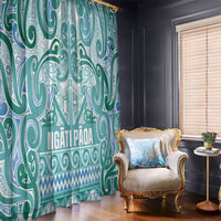 Aotearoa Iwi Ngati Paoa Window Curtain Maori Wharenui House Tribal Pattern