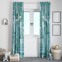 Aotearoa Iwi Ngati Paoa Window Curtain Maori Wharenui House Tribal Pattern