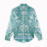 Aotearoa Iwi Ngati Paoa Women Casual Shirt Maori Wharenui House Tribal Pattern