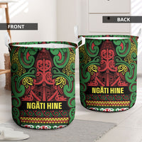 Aotearoa Iwi Ngati Hine Laundry Basket Maori Wharenui House Tribal Pattern
