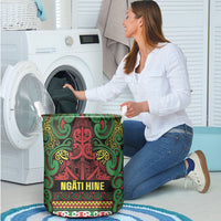 Aotearoa Iwi Ngati Hine Laundry Basket Maori Wharenui House Tribal Pattern