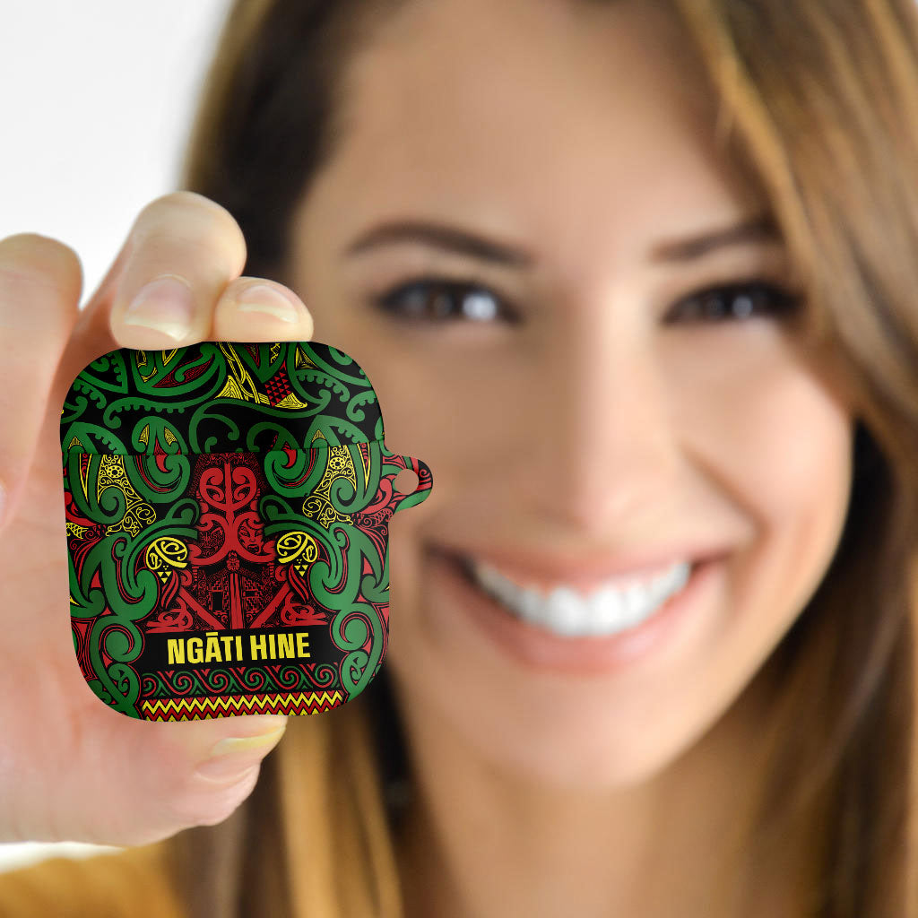 Aotearoa Iwi Ngati Hine AirPods Case Maori Wharenui House Tribal Pattern