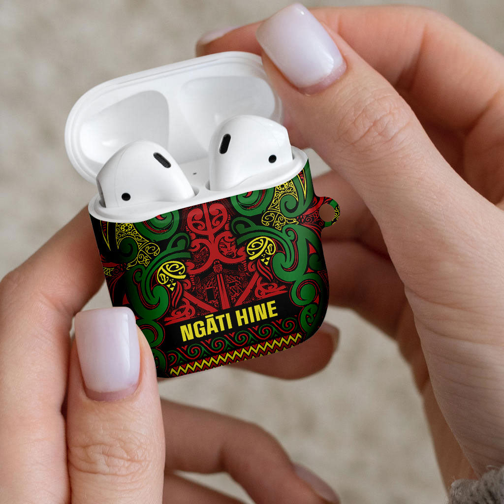 Aotearoa Iwi Ngati Hine AirPods Case Maori Wharenui House Tribal Pattern