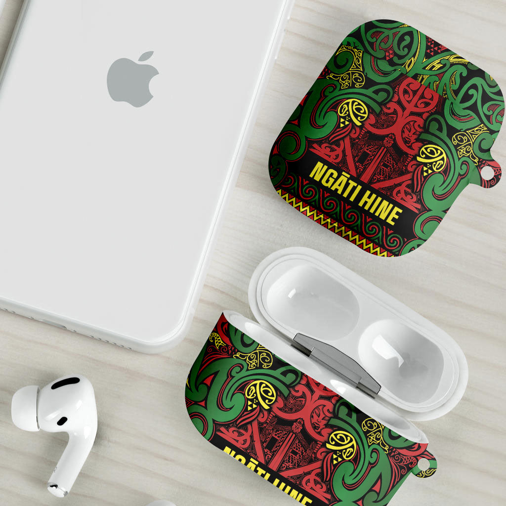 Aotearoa Iwi Ngati Hine AirPods Case Maori Wharenui House Tribal Pattern