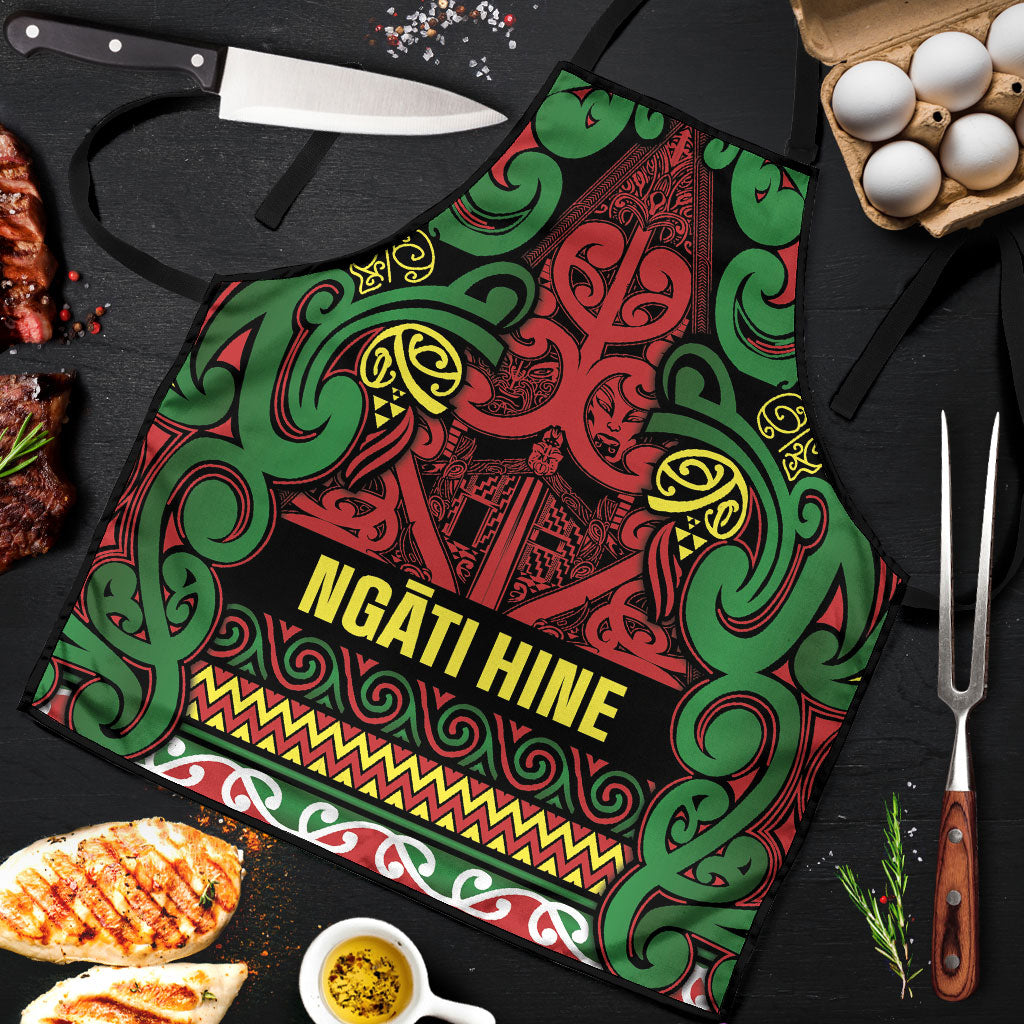 Aotearoa Iwi Ngati Hine Apron Maori Wharenui House Tribal Pattern