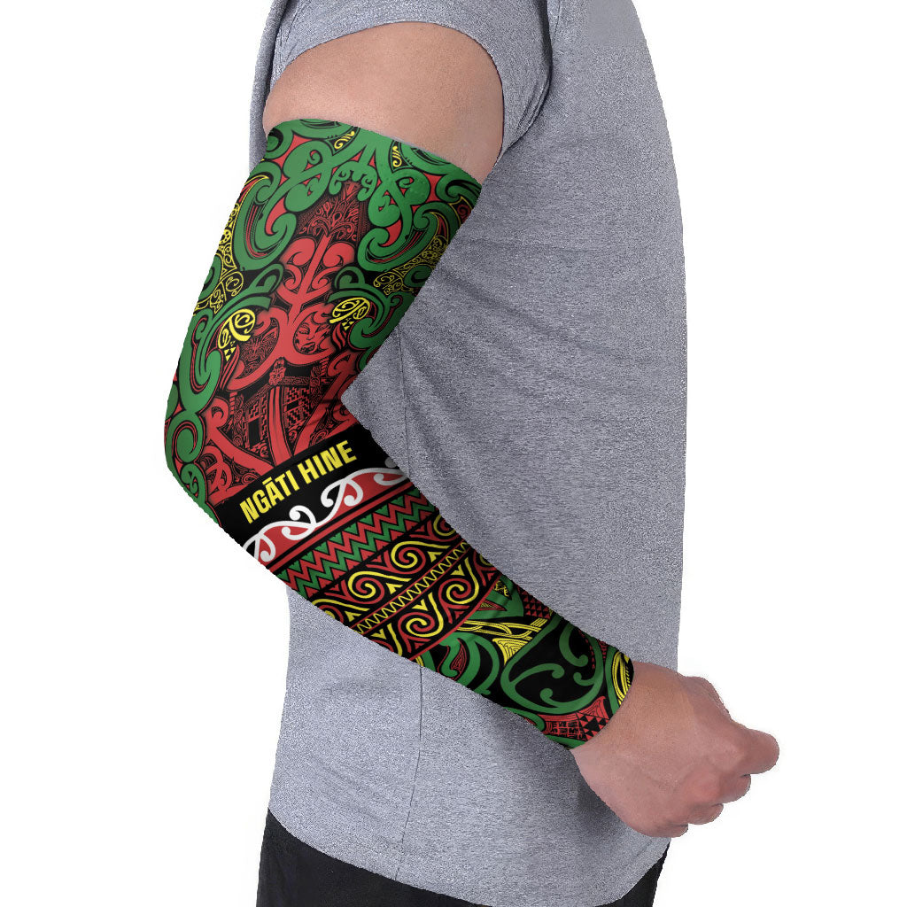 Aotearoa Iwi Ngati Hine Arm Sleeves Maori Wharenui House Tribal Pattern