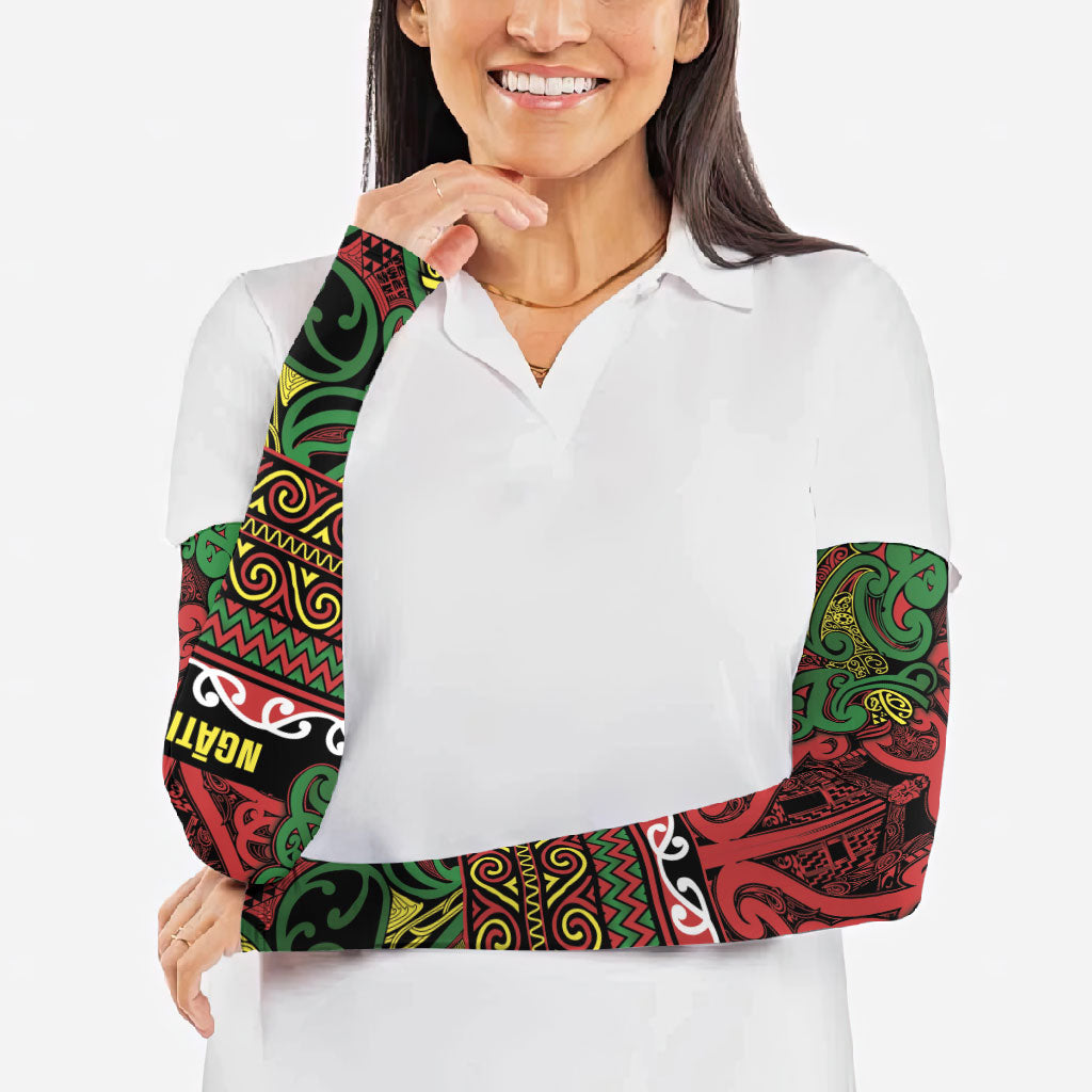 Aotearoa Iwi Ngati Hine Arm Sleeves Maori Wharenui House Tribal Pattern