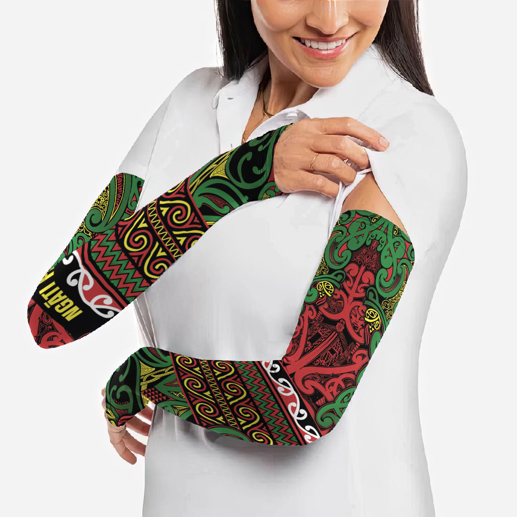 Aotearoa Iwi Ngati Hine Arm Sleeves Maori Wharenui House Tribal Pattern