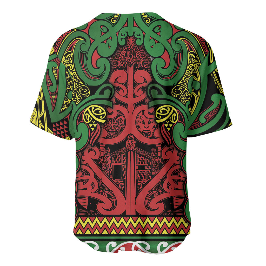 Aotearoa Iwi Ngati Hine Baseball Jersey Maori Wharenui House Tribal Pattern