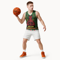 Aotearoa Iwi Ngati Hine Basketball Jersey Maori Wharenui House Tribal Pattern