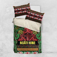 Aotearoa Iwi Ngati Hine Bedding Set Maori Wharenui House Tribal Pattern