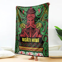 Aotearoa Iwi Ngati Hine Blanket Maori Wharenui House Tribal Pattern