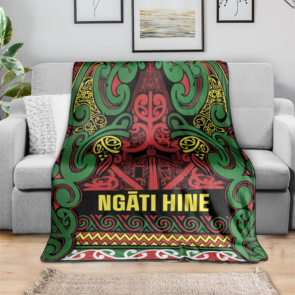 Aotearoa Iwi Ngati Hine Blanket Maori Wharenui House Tribal Pattern
