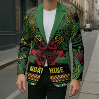 Aotearoa Iwi Ngati Hine Blazer Maori Wharenui House Tribal Pattern
