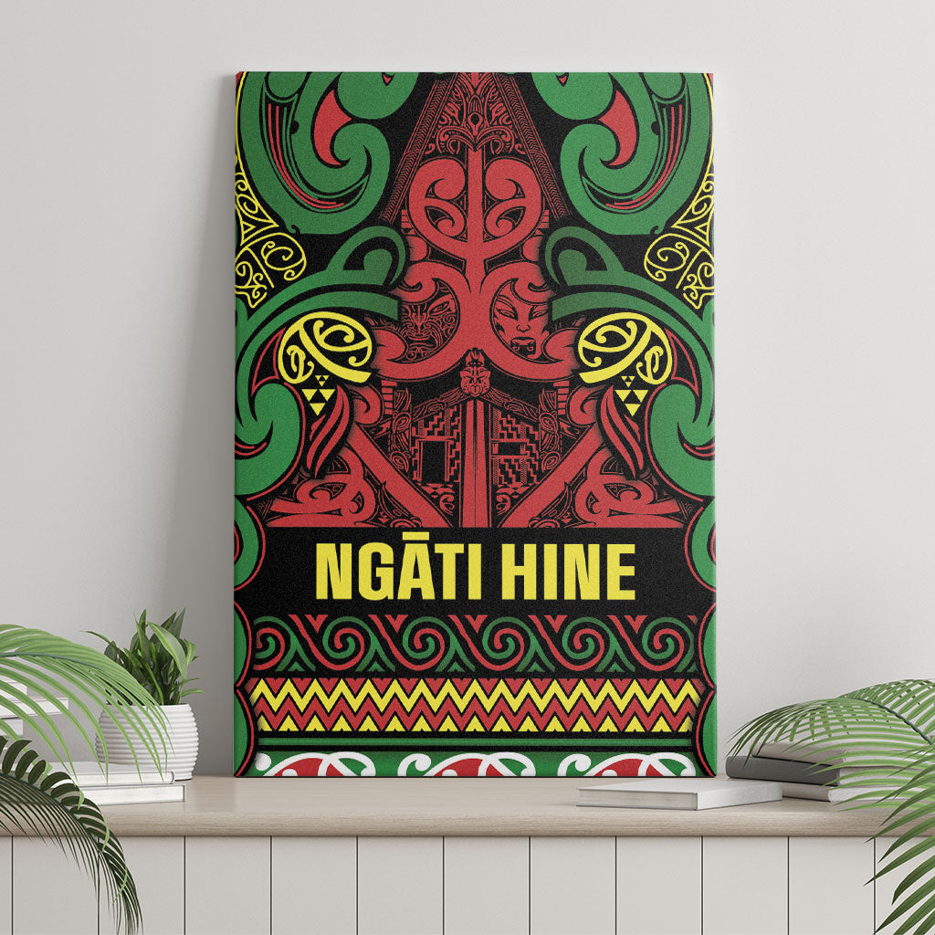 Aotearoa Iwi Ngati Hine Canvas Wall Art Maori Wharenui House Tribal Pattern