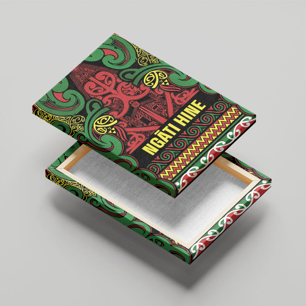 Aotearoa Iwi Ngati Hine Canvas Wall Art Maori Wharenui House Tribal Pattern