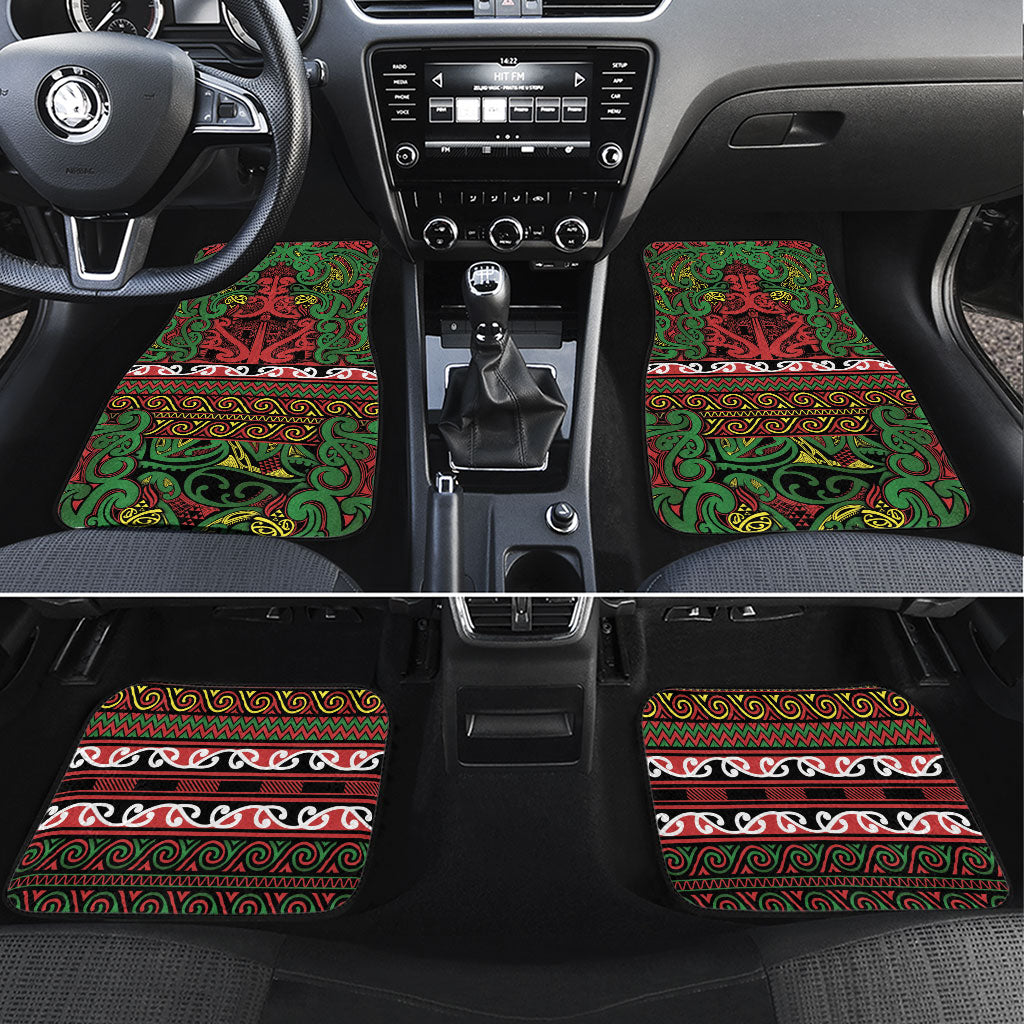 Aotearoa Iwi Ngati Hine Car Mats Maori Wharenui House Tribal Pattern