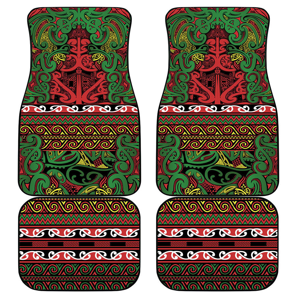 Aotearoa Iwi Ngati Hine Car Mats Maori Wharenui House Tribal Pattern