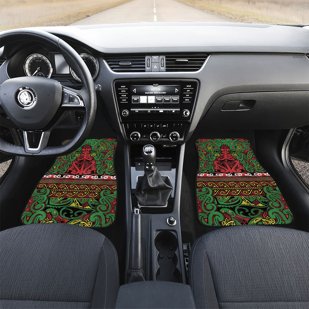 Aotearoa Iwi Ngati Hine Car Mats Maori Wharenui House Tribal Pattern
