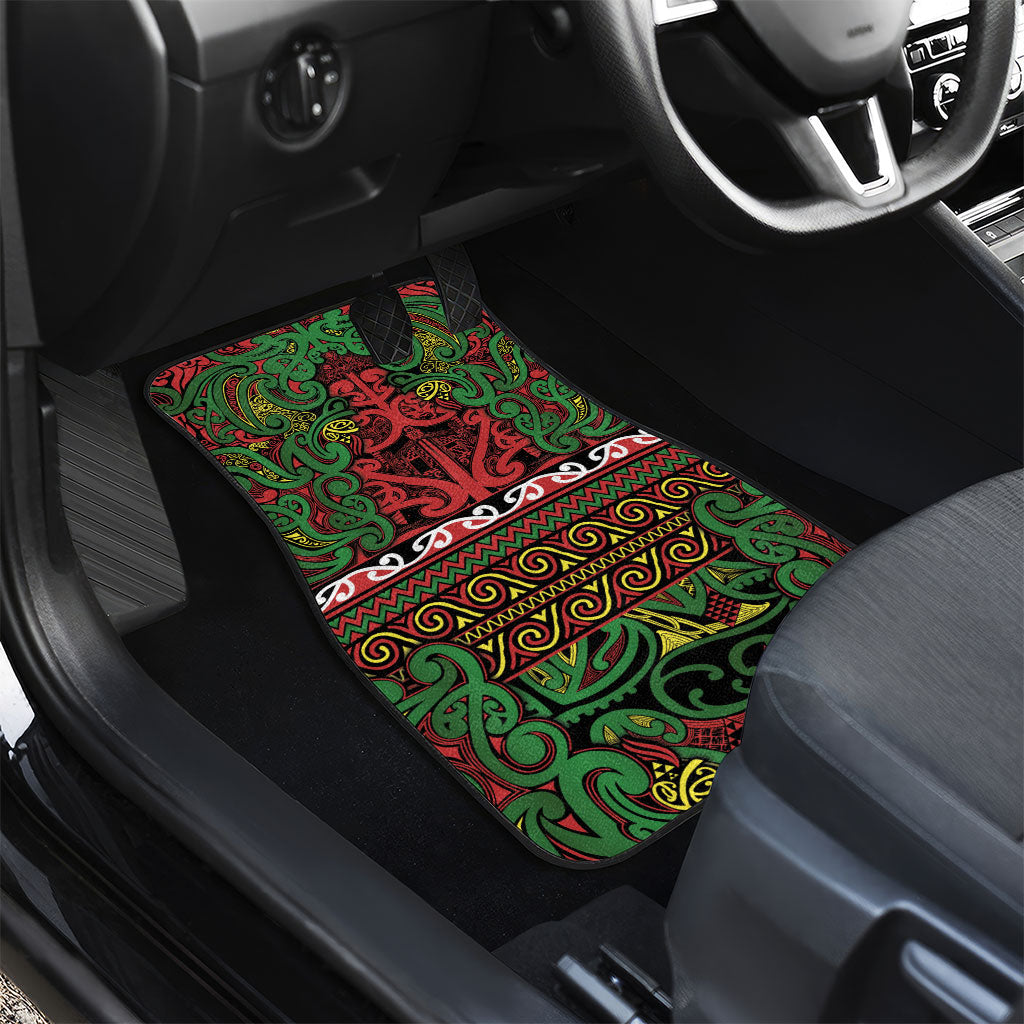 Aotearoa Iwi Ngati Hine Car Mats Maori Wharenui House Tribal Pattern