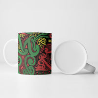 Aotearoa Iwi Ngati Hine Ceramic Mug Maori Wharenui House Tribal Pattern