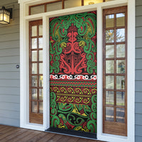 Aotearoa Iwi Ngati Hine Door Cover Maori Wharenui House Tribal Pattern