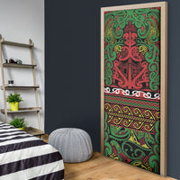 Aotearoa Iwi Ngati Hine Door Cover Maori Wharenui House Tribal Pattern