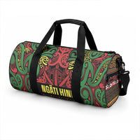 Aotearoa Iwi Ngati Hine Duffle Bag Maori Wharenui House Tribal Pattern