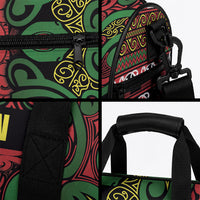 Aotearoa Iwi Ngati Hine Duffle Bag Maori Wharenui House Tribal Pattern
