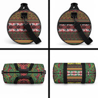 Aotearoa Iwi Ngati Hine Duffle Bag Maori Wharenui House Tribal Pattern