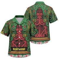 Aotearoa Iwi Ngati Hine Family Matching Tank Maxi Dress and Hawaiian Shirt Maori Wharenui House Tribal Pattern