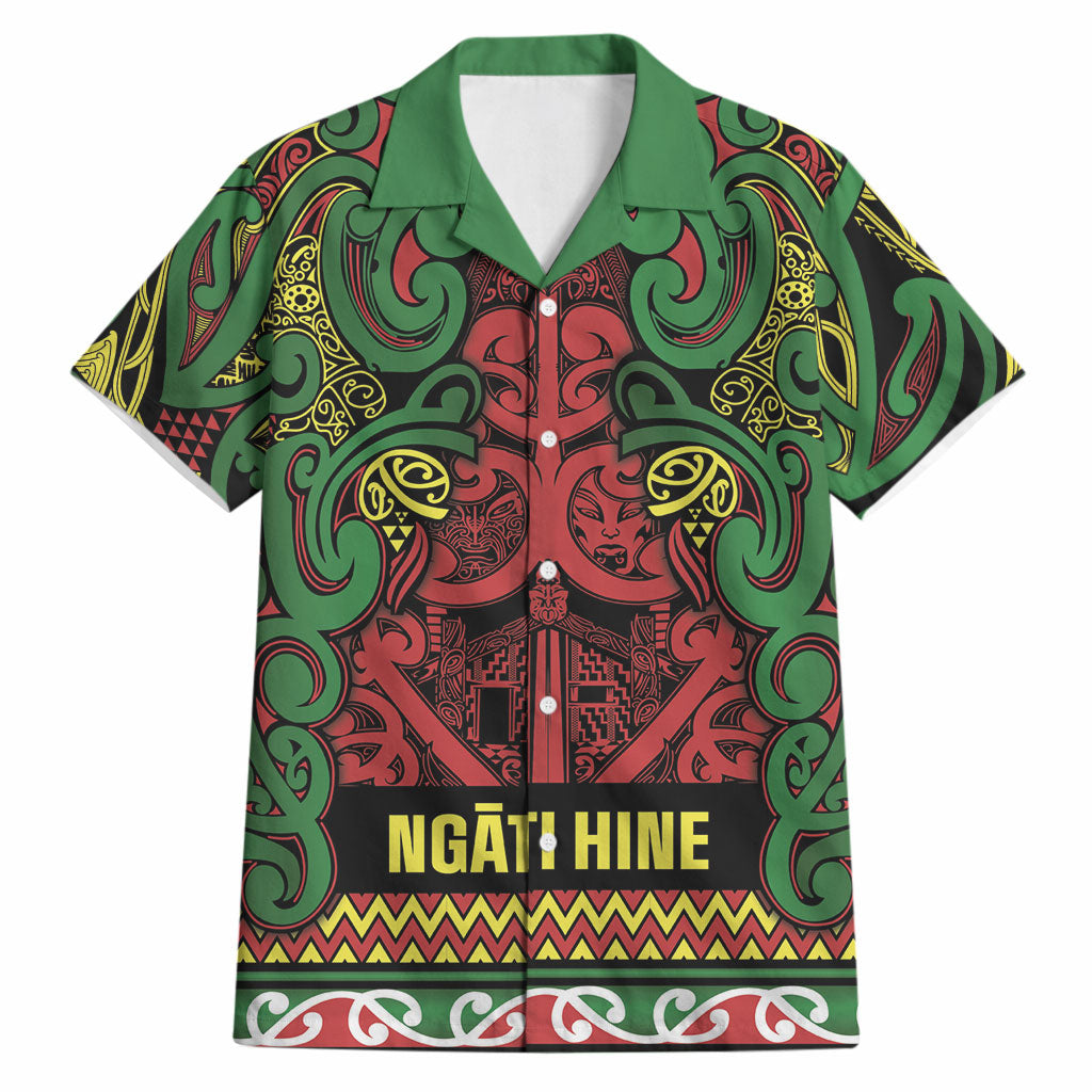 Aotearoa Iwi Ngati Hine Hawaiian Shirt Maori Wharenui House Tribal Pattern