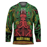 Aotearoa Iwi Ngati Hine Hockey Jersey Maori Wharenui House Tribal Pattern