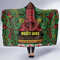 Aotearoa Iwi Ngati Hine Hooded Blanket Maori Wharenui House Tribal Pattern