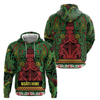 Aotearoa Iwi Ngati Hine Hoodie Maori Wharenui House Tribal Pattern