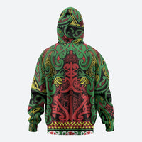 Aotearoa Iwi Ngati Hine Hoodie Maori Wharenui House Tribal Pattern