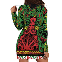 Aotearoa Iwi Ngati Hine Hoodie Dress Maori Wharenui House Tribal Pattern