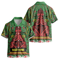 Aotearoa Iwi Ngati Hine Kid Hawaiian Shirt Maori Wharenui House Tribal Pattern