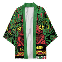 Aotearoa Iwi Ngati Hine Kimono Maori Wharenui House Tribal Pattern