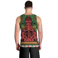 Aotearoa Iwi Ngati Hine Men Tank Top Maori Wharenui House Tribal Pattern