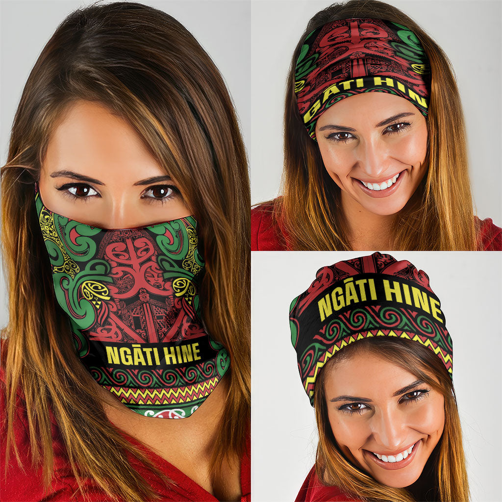 Aotearoa Iwi Ngati Hine Neck Gaiter Maori Wharenui House Tribal Pattern