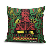 Aotearoa Iwi Ngati Hine Pillow Cover Maori Wharenui House Tribal Pattern