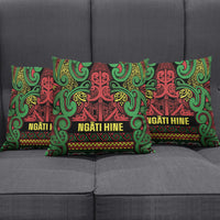 Aotearoa Iwi Ngati Hine Pillow Cover Maori Wharenui House Tribal Pattern